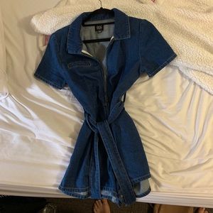 uo hello sunshine denim romper